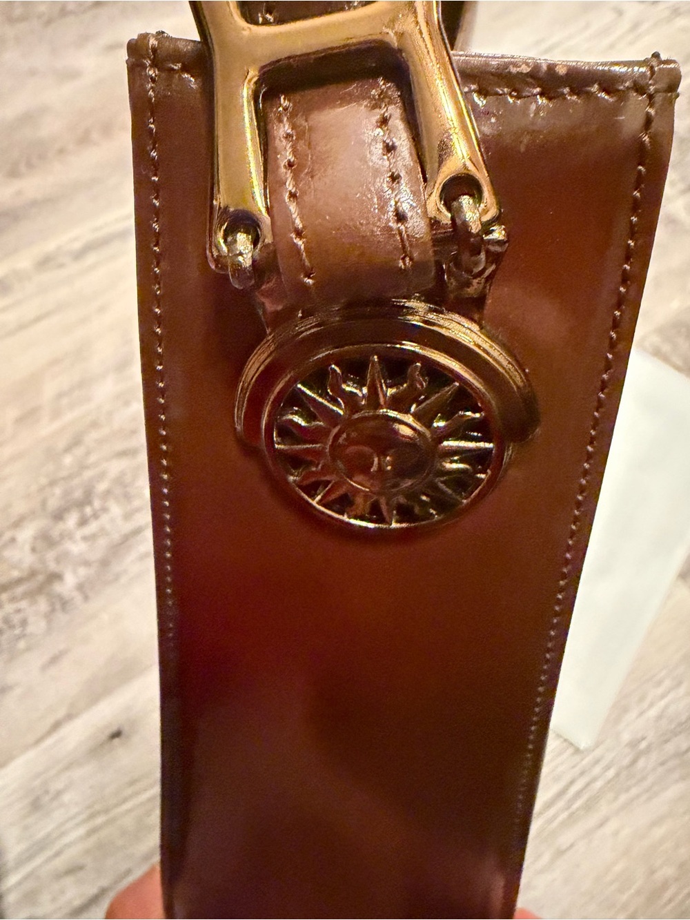 Versace Leather Shoulder Bag in Dark Brown with COA - Picture 3 of 9